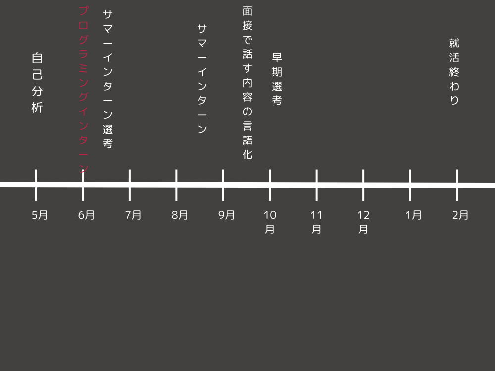 筆者の就活スケジュール